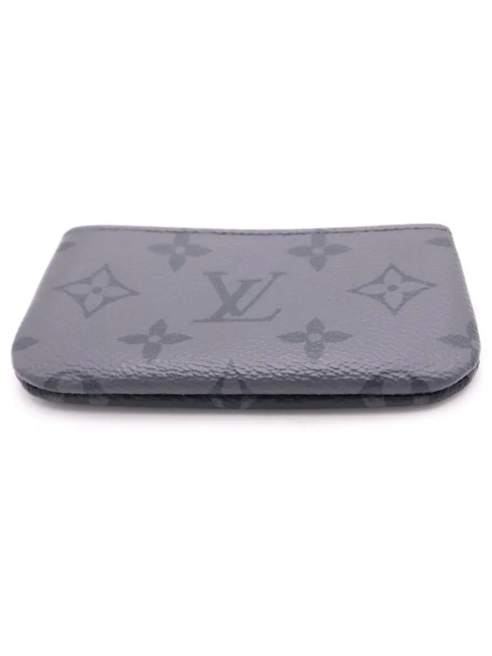 Louis Vuitton Monogram Eclipse Pochette Cles Key Case Coin Gray Key Holder